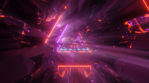 A cosmic background with colorful laser lights - perfect for a digital wallpaper